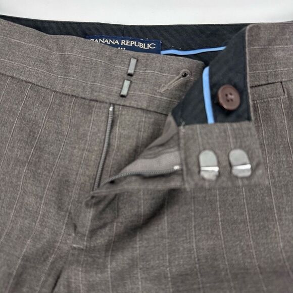 Banana Republic Womens Brown Dress Slacks Trousers size 2 Petite Wide Leg - Picture 7 of 12